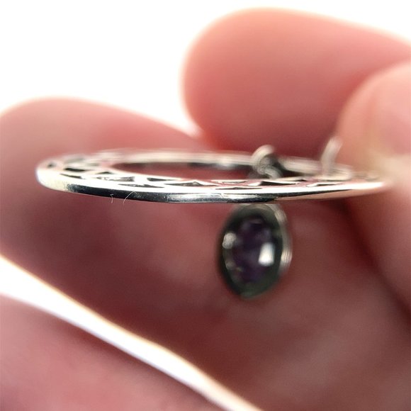 Blue Sapphire .93ct Platinum Finish Solid 925 Sterling Silver Pendant - Picture 6 of 7